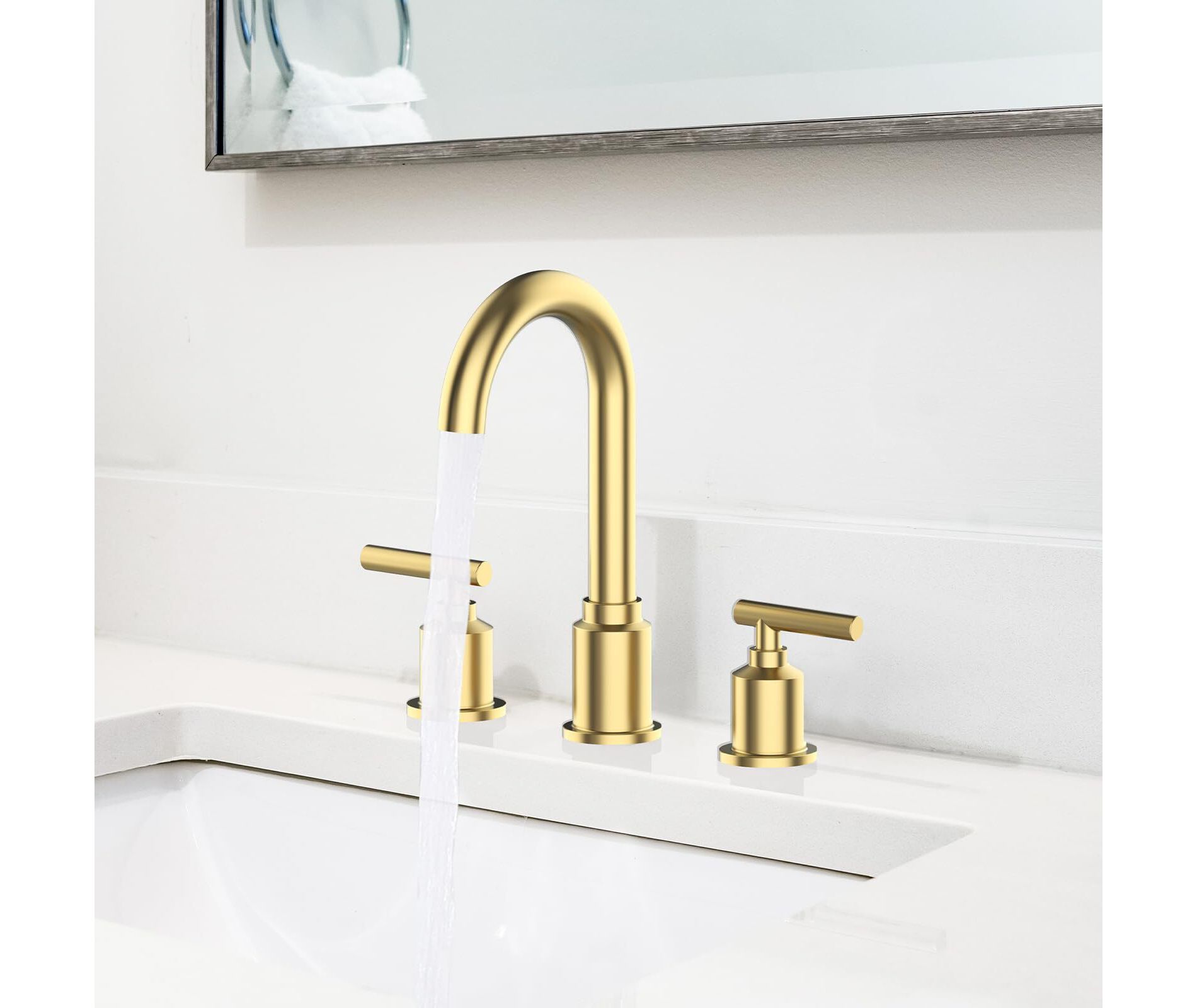 ORB Widespread Bathroom Faucet - 8-Inch 3-Hole Sink Faucet