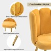 Barbara Contemporary Velvet Vanity Stool Morden Accent Side Chairs for Living Room with Shell Back and Golden Metal Legs| ART OF LIVING DESIGNS - 4 of 4