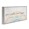 Stupell Industries Happy Phrase Rustic Rainbow Framed Giclee Art, Gray, 30" x 13" - 2 of 4