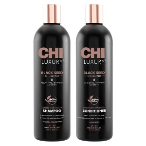 CHI Luxury Black Seed Shampoo & Conditioner Set – (12.0 oz  DUO SET) for Revitalizing & Nourishing Hair - 1 of 4