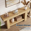 Long Console Table for Entryway - Farmhouse Table for Living Room, 2-Tier Large Sofa Table with Storage, Wooden Table for Entrance, Hallway - 3 of 4