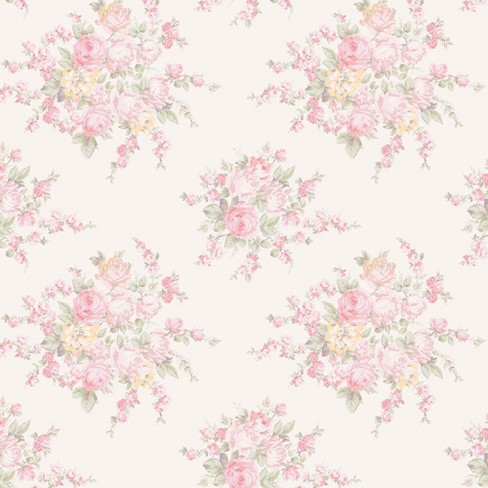 Rachel Ashwell Rose Blossom Pink Wallpaper - image 1 of 4