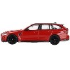 BMW M3 Competition Touring Toronto Red Metallic with Black Top Limited Edition to 3000 pieces 1/64 Die Cast Model Car by Mini GT - 2 of 3