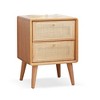 NicBex Wooden Nightstand with Open Shelf Bedside Table with Storage End Table with Angled Legs for Bedroom, Living Room - 3 of 4