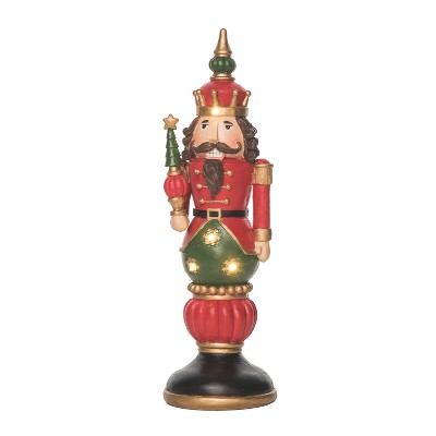 Transpac Resin 12 in. Multicolor Christmas Light Up Nutcracker