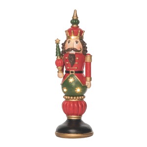 Transpac Resin 12 in. Multicolor Christmas Light Up Nutcracker - 1 of 2