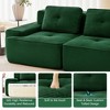 82" 2-Seater Modern Camel L-Shaped Modular Sectional Sofa for Living Room, Corduroy Fabric Pearl-like piping Tufted Design No Assembly - 3 of 4