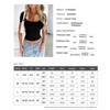 Coolmee Women Sexy U Neck Slim Fit Navel-Exposed Short Sleeve T-Shirt Tops - 4 of 4