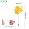 Unique Bargains Ribbon Alloy Outdoor Wedding Rose Flower Lapel Pin 48 Pcs - 3 of 4