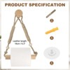 Unique Bargains 90% Cotton Jute Rope Wood Wall-mounted Toilet Paper Holder - 2 of 4