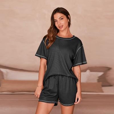 Women's Cozy Ribbed Knit Loungewear Set - Cupshe