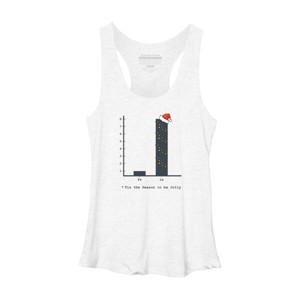 Women's Design By Humans Christmas Carol Bar Graph By Bethcentral Racerback Tank Top - 1 of 3