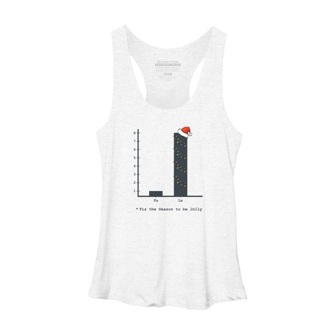 Women's Design By Humans Christmas Carol Bar Graph By Bethcentral Racerback Tank Top - image 1 of 3