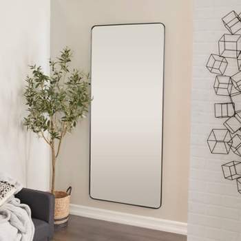 Glam Metal Wall Mirror with Thin Frame Gold - CosmoLiving by Cosmopolitan