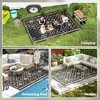 Reversible Outdoor Rug, Waterproof Plastic Straw with Carry Bag, Black & Beige Rhombus - 4 of 4