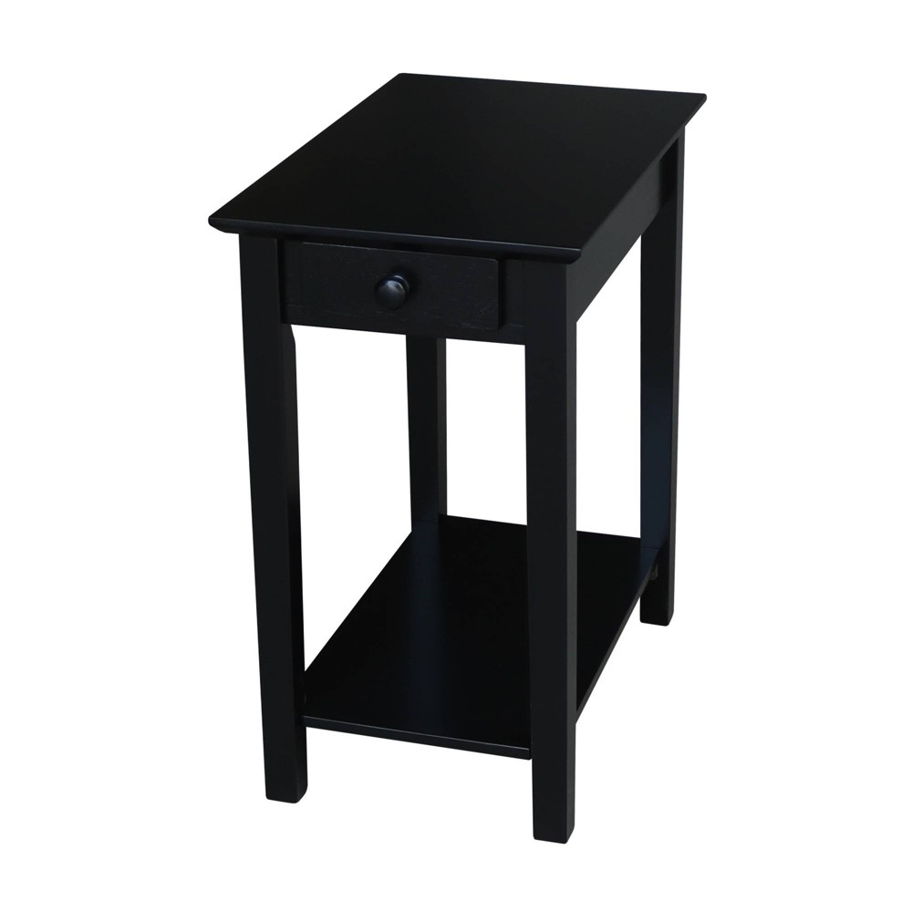 Photos - Coffee Table Narrow End Table Black - International Concepts