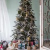 NAYSAYE Party Decoration and Accessories Glass Christmas Ball Ornaments Set of 4 for Christmas Tree Decorations, Silver, 6"*6.4"*0.2" - 3 of 4