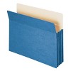 Smead File Pocket, Straight-Cut Tab, 3-1/2" Expansion, Letter Size, Blue, 25 per Box (73225) - 2 of 4