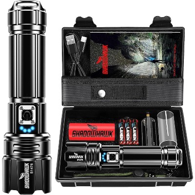 2000 Lumen Rechargeable Flashlight,30W Super Bright LED Strobe 5000ft Beam,12 Hours Lasting Life USB High Power for Home, Camping, Hiking, Emergencies
