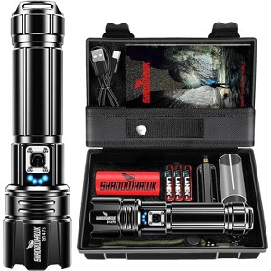 Hachikiko XHP70.2 2000LM Tactical Flashlight - 5 Modes, 5000ft Beam, USB-C Rechargeable, IP67 Waterproof, 12H Runtime, Adjustable Focus - 1 of 4