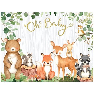 Woodland creatures baby store shower