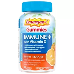Emergen-C Immune+ with Vitamin D Gummies - Super Orange - 45ct