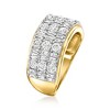 Ross-Simons 2.00 ct. t.w. Round and Baguette Diamond Ring in 14kt Yellow Gold - 3 of 4