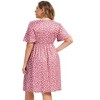 LXT-Plus Size Summer Dress A-Line Swing Floral Party Midi Dresses - 4 of 4