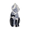 Sagebrook Home 8" Ceramic Cat Sculpture - Contemporary Vintage Style Chinoiserie Blue and White Floral Sitting Cat Statue - Cat Lover Gift - Home and - 3 of 4