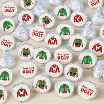 Big Dot of Happiness Ugly Sweater - Holiday and Christmas Party Small Round Candy Stickers - Party Favor Labels - 324 Count