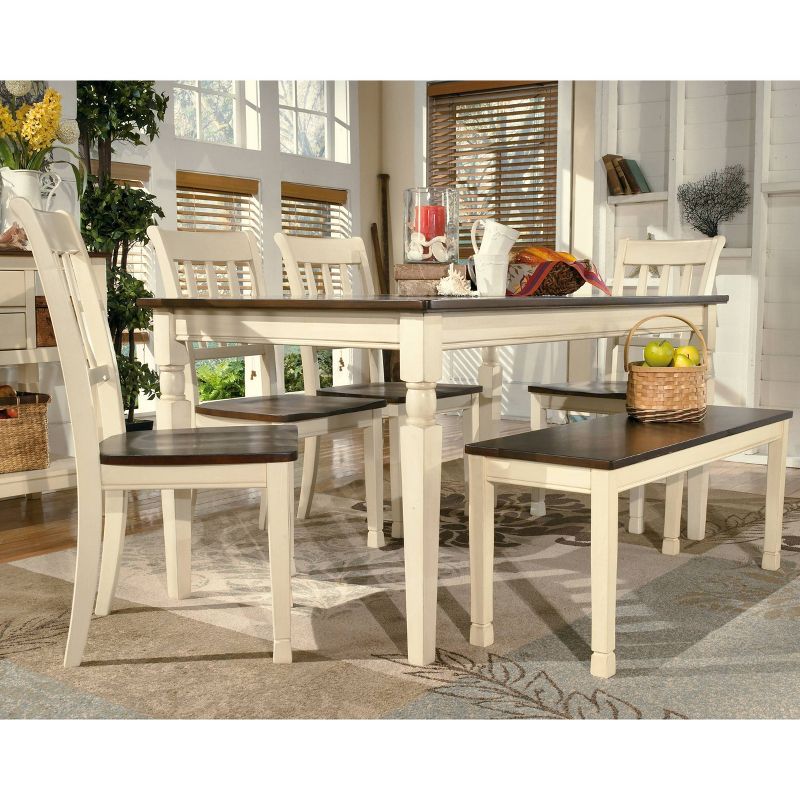 Whitesburg Rectangular Dining Room Table Wood/Brown/Cottage White - Signature Design by Ashley, 4 of 12