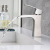 Sumerain Deck Mount Waterfall 304 Stainless Steel Bathroom Sink Faucet Level Handle, Brushed Nickel - 2 of 4