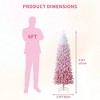 Snow Flocked Pencil Christmas Tree, Slim Artificial Christmas Tree with Sturdy Metal Stand, Skinny Xmas Tree Holiday Decoration for Home Office Dedor - 4 of 4