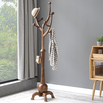 Bekrvio Heavy Duty Freestanding Coat Rack - Sturdy Round Base, Coat Tree Stand for Jacket, Hat - Entryway/Bedroom