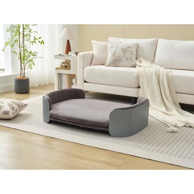 Gulches Gray Pet Bed - Scandinavian Style Elevated Cat Sofa