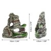 Unique Bargains Aquarium Terrariums Mountain for Fish Tank Landscape Decoration White Gray 3.78" 1pcs - image 4 of 4