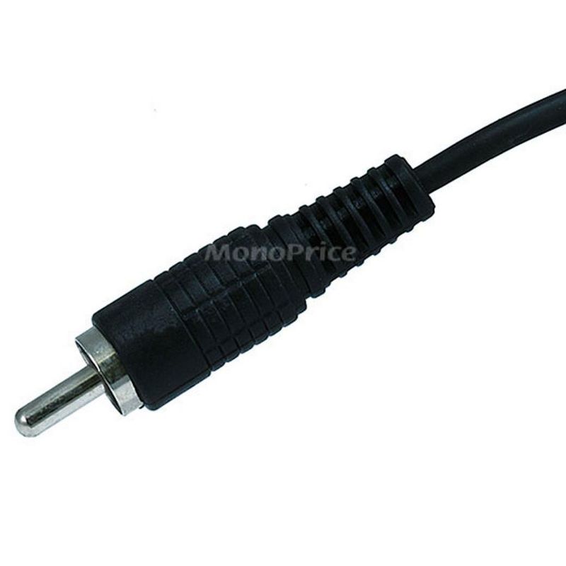 Monoprice Single-Channel Cable - 25 Feet - Black | RCA Plug/Plug Male/Male, ideal for short, low-frequency connections, 2 of 3