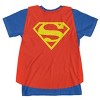 Superman Costume Boy’s Blue Crew Neck Short Sleeve Cosplay T-shirt With Detachable Cape - 2 of 2