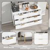 Sideboard 62.9", White Buffet Cabinet with 9 Drawers, Modern Storage for Living Room, Bedroom and Kitchen - 4 of 4