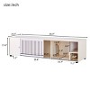 Hidden Cat Litter Box Enclosure TV Stand With Storage,Removable Sliding Door And Metal Screen,Multi-Functional Cat Cabinet-LAOTIES - 2 of 4