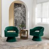 SEYNAR Modren Velvet 360 Degree Swivel Accent Arm Barrel Chair Set of 2 for Living Room - 2 of 4