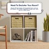 Ornavo Home 6 Pack Paper Wicker Storage Shelf Basket Cube Bin with Handles - 3 of 4