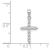 Black Bow Jewelry Sterling Silver and Cubic Zirconia Small Cross Pendant - 4 of 4