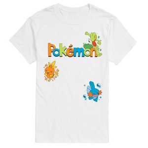Men's - Pokémon - Treecko, Torchic, Mudkip Short Sleeve Graphic T-Shirt - 1 of 4