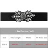 INSPIRE CHIC Women's Elastic Stretchy Vintage Elegant Rose Flower Rhinestone Belt - 4 of 4
