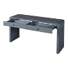 Grungis Curved Farmhouse Rustic Console Table with Storage,Wooden Entryway Table with 2 Drawers,Console Table for Living Room - 3 of 4