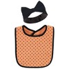 Hudson Baby Infant Girl Cotton Bib and Headband or Caps Set, Cutest Pumpkin, One Size - 4 of 4