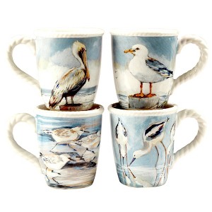 Set of 4 Shorebirds 18oz Mugs - Certified International - 1 of 2