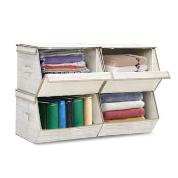Stackable Storage Organizer - Small 2 - Drawer Cube, Grey Finish by Inspire Q Classic