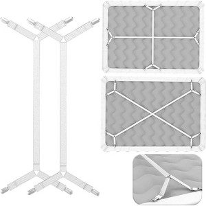 FeelAtHome Sheet Straps Holder with Clips, Bedding Sheet Fasteners Fitted for All Mattresses - 1 of 4